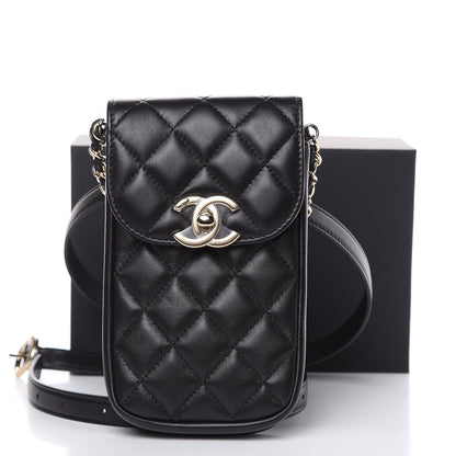 Chanel Lambskin Quilted Belt You Can Waist Bag Black 12 of 12