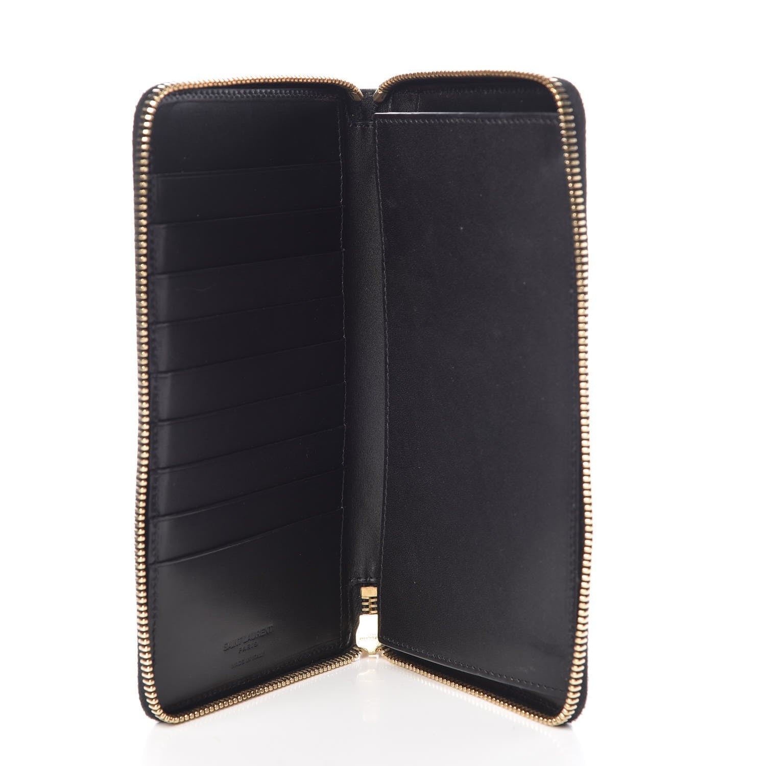 Saint Laurent Toile Monogram Classic Zip Around Wallet Black 5 of 8