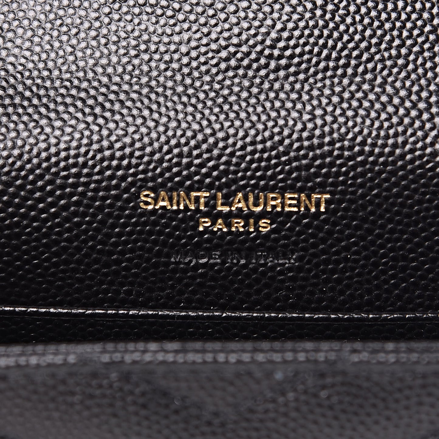 Grain De Poudre Matelasse Chevron Small Monogram Envelope Wallet Black