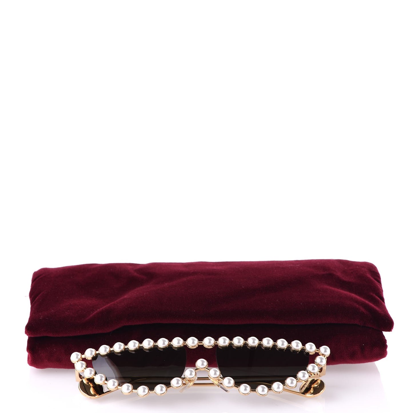 Metal Pearl Cat Eye Sunglasses GG0364S Gold