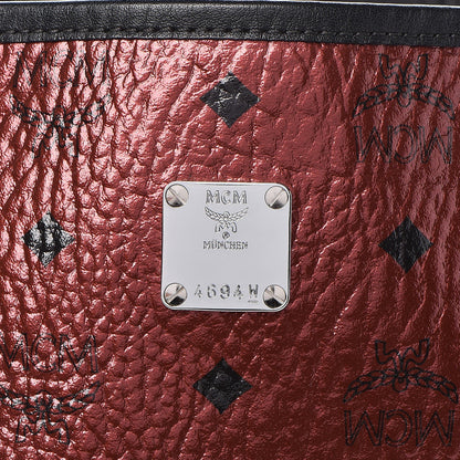 MCM Metallic Visetos Medium Shopper Tote Scooter Red 8 of 10