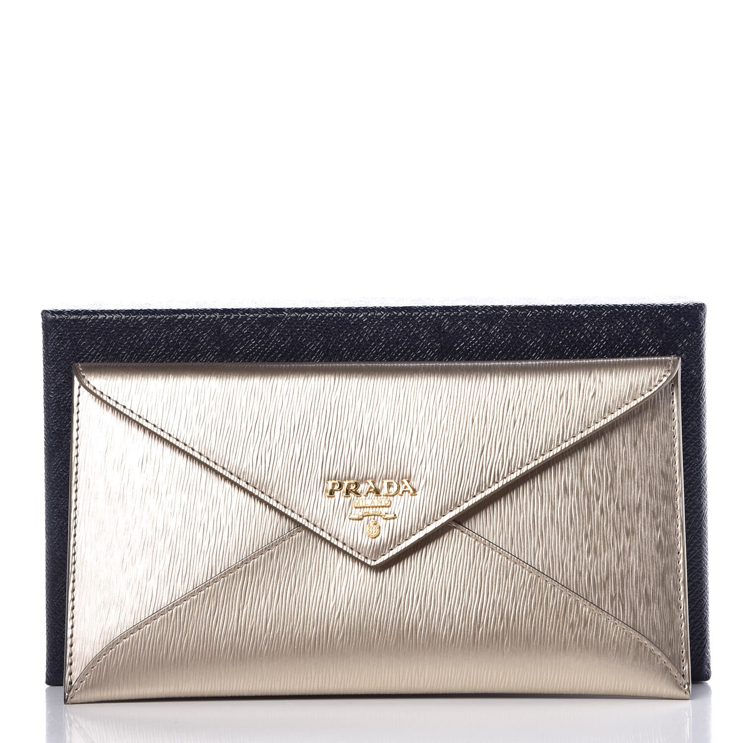 Prada Vitello Move Envelope Wallet Pirite 7 of 7