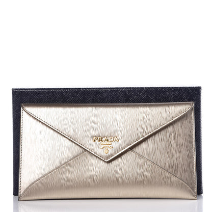 Prada Vitello Move Envelope Wallet Pirite 7 of 7