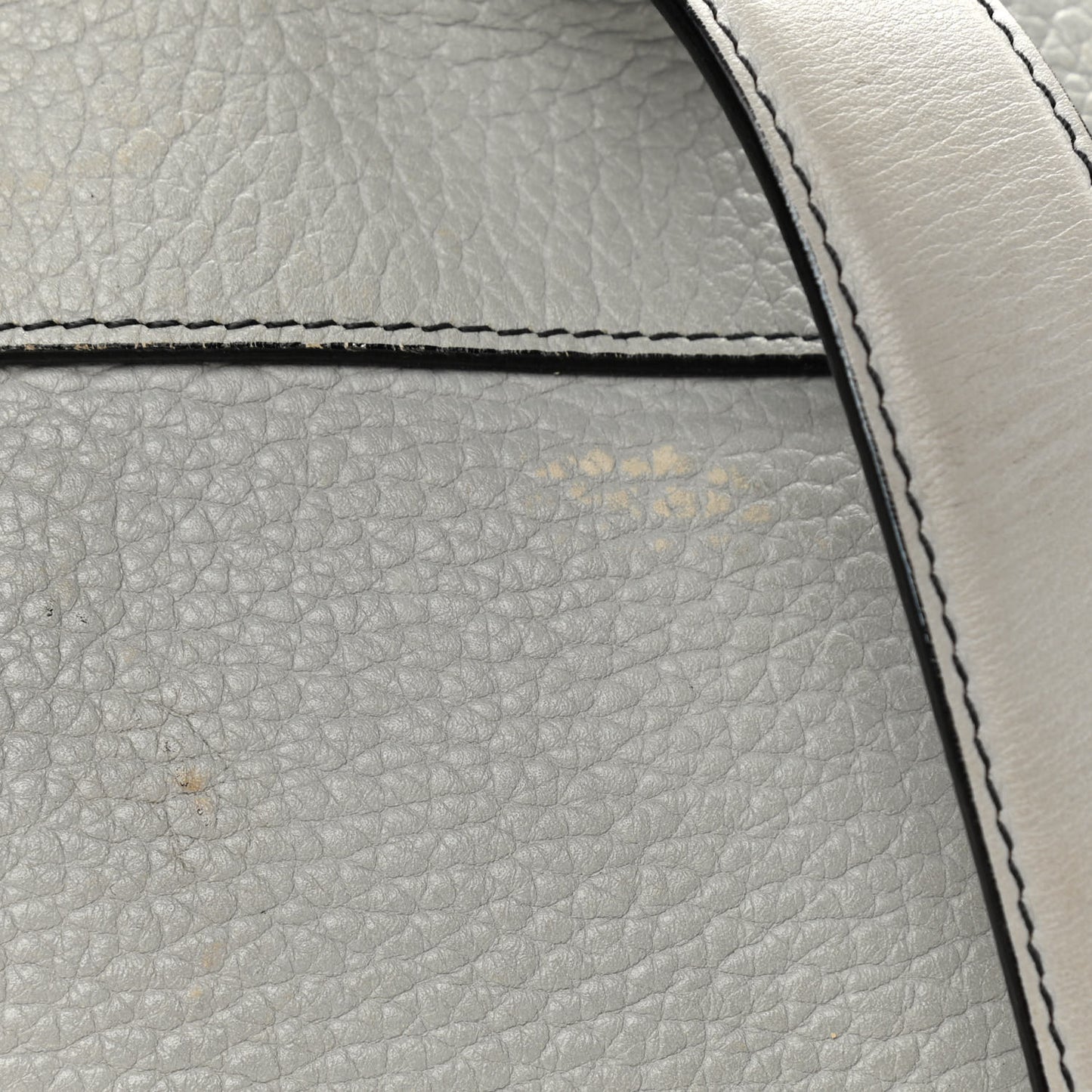 Pebbled Calfskin Small PS Courier Backpack Heather Grey