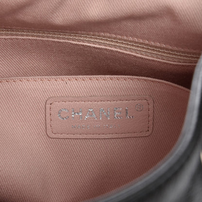 Chanel Grained Calfskin Stitched Pocket Backpack Dark Green 6 of 7