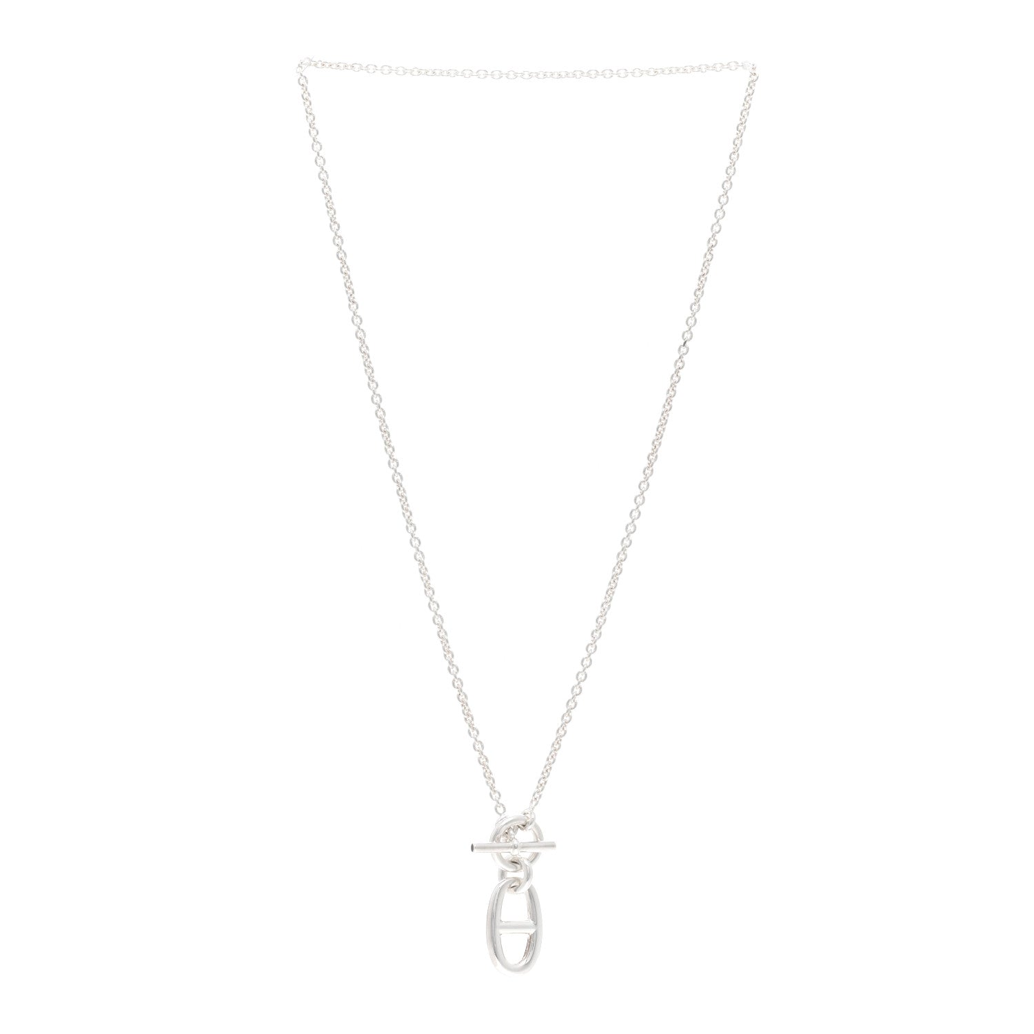 Hermes Sterling Silver Amulette Chaine d'Ancre Necklace 3 of 5