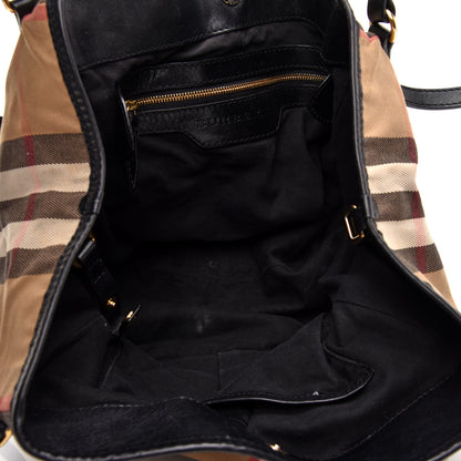 Burberry House Check Small Canterbury Tote Black 5 of 10