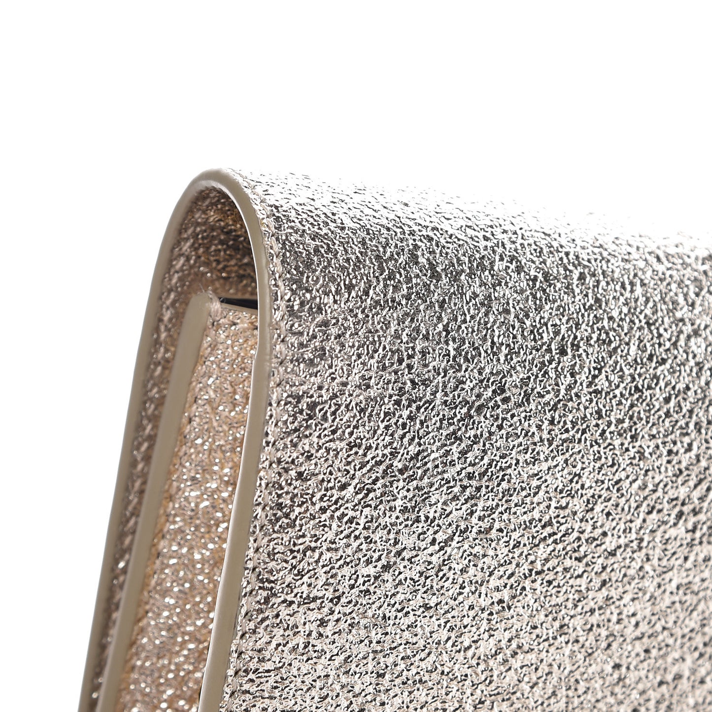 Metallic Calfskin Classic Monogram Kate Tassel Chain Wallet Platine