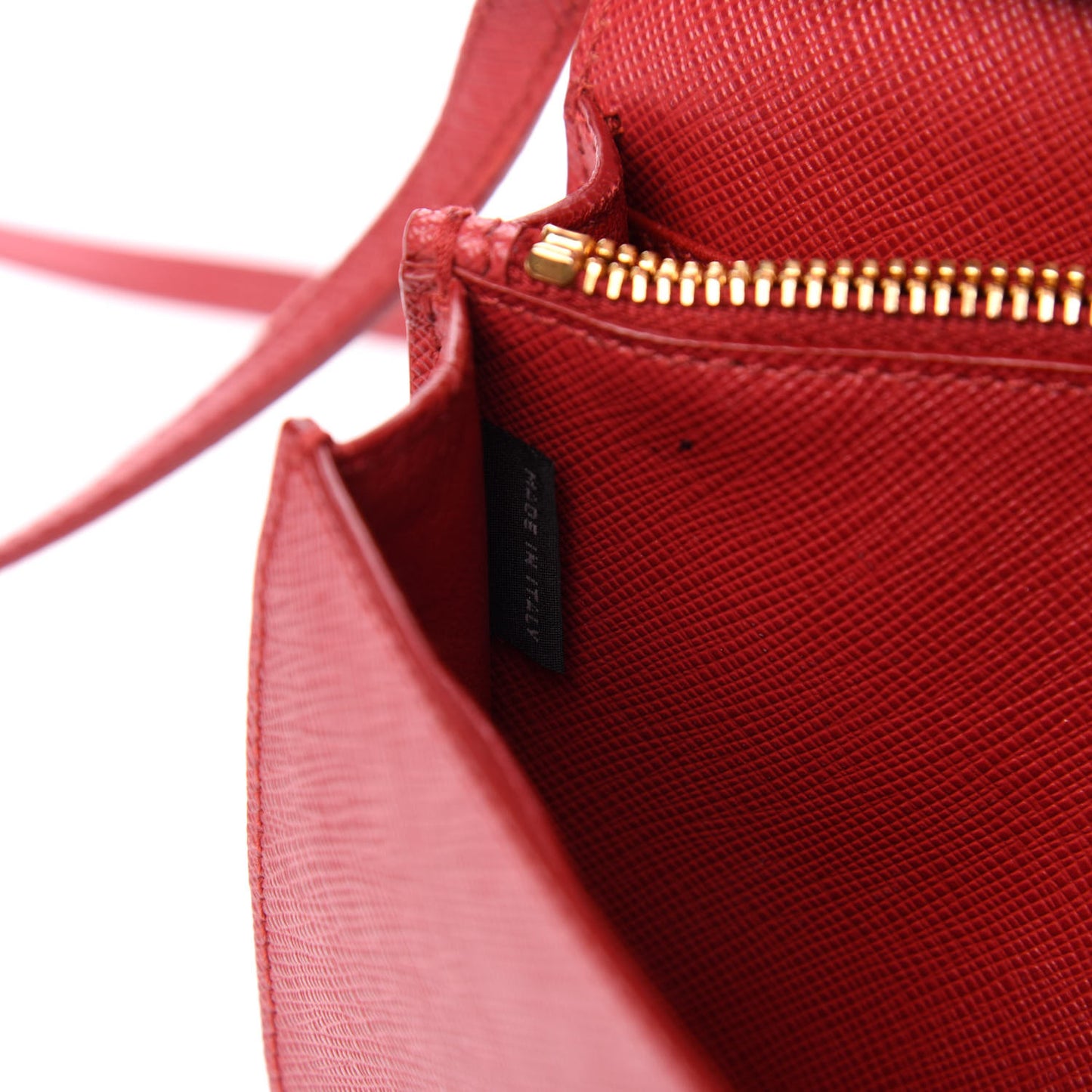 Saffiano Fiocco Bow Flap Wallet Fuoco
