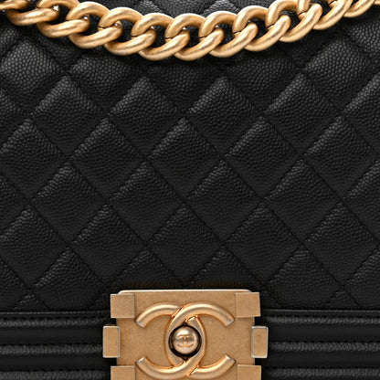 Chanel Caviar Quilted Medium Boy Flap Black 8 of 10