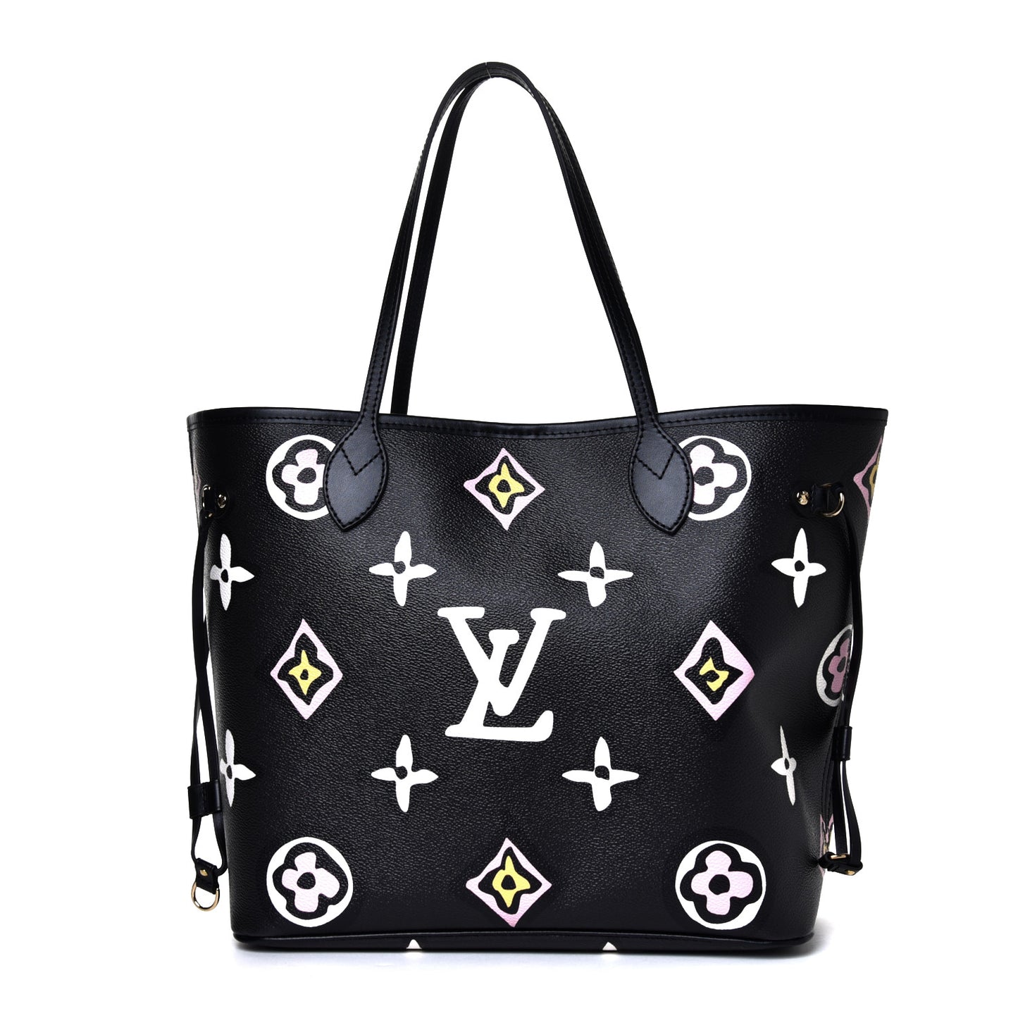 Monogram Giant Wild At Heart Neverfull MM Black
