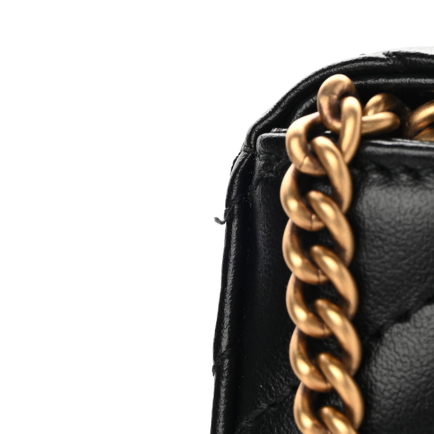 Calfskin Matelasse Mini GG Marmont Crossbody Bag Black