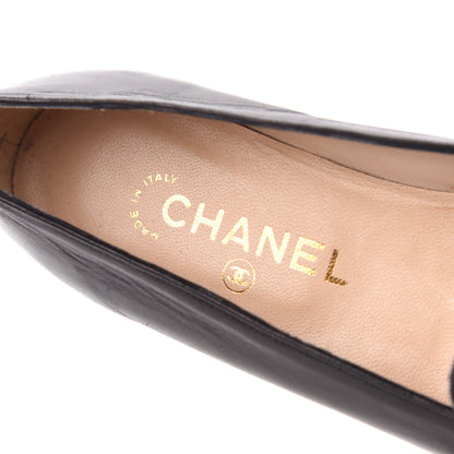 Chanel Lambskin CC Loafers 38.5 Black 6 of 7