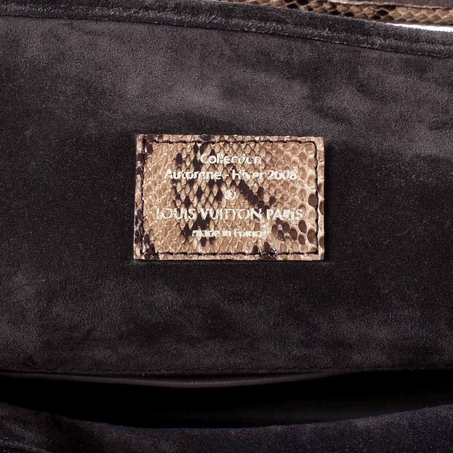 Louis Vuitton Suede Python Monogram Whisper PM Kohl 6 of 9