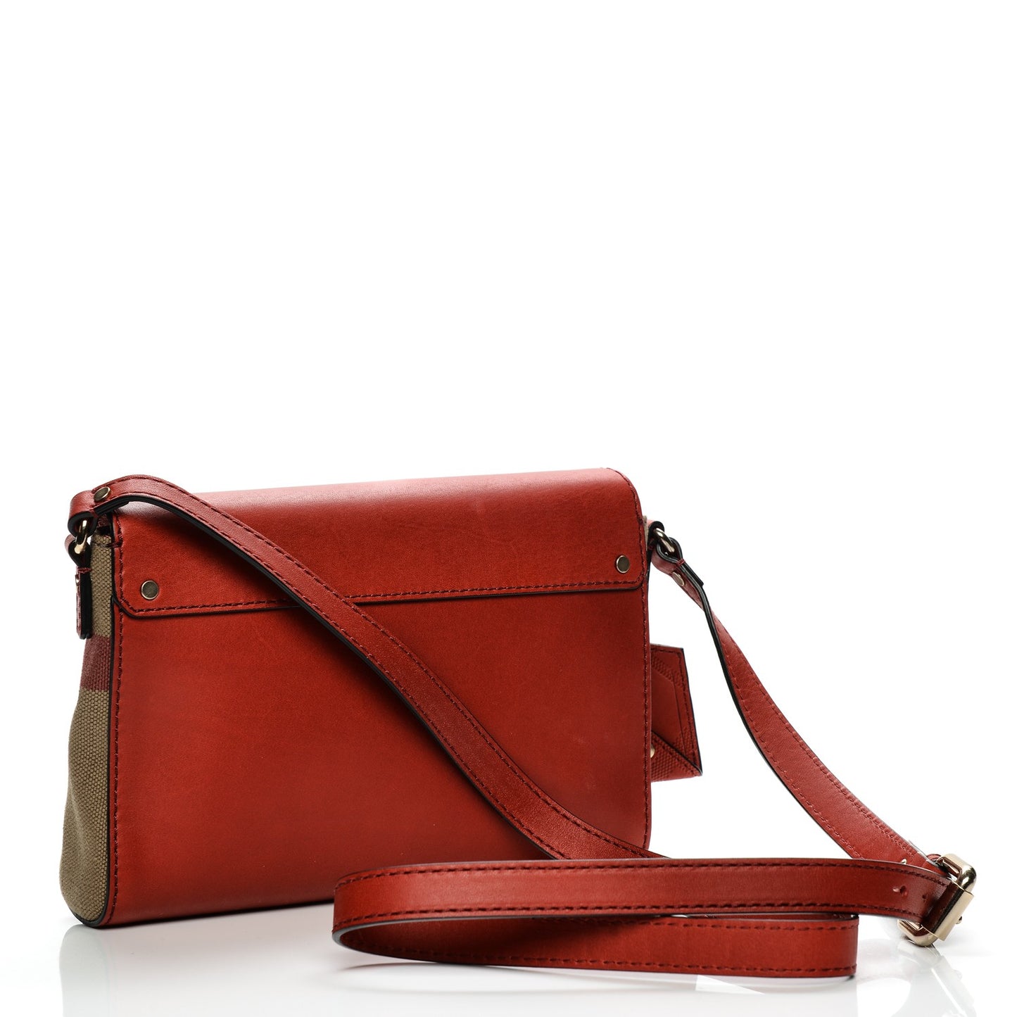 Canvas House Check Small Henham Crossbody Red