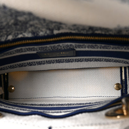 Christian Dior Canvas Reverse Embroidered Rêve d'Infini Medium Lady D-Lite Blue Multicolor 5 of 9