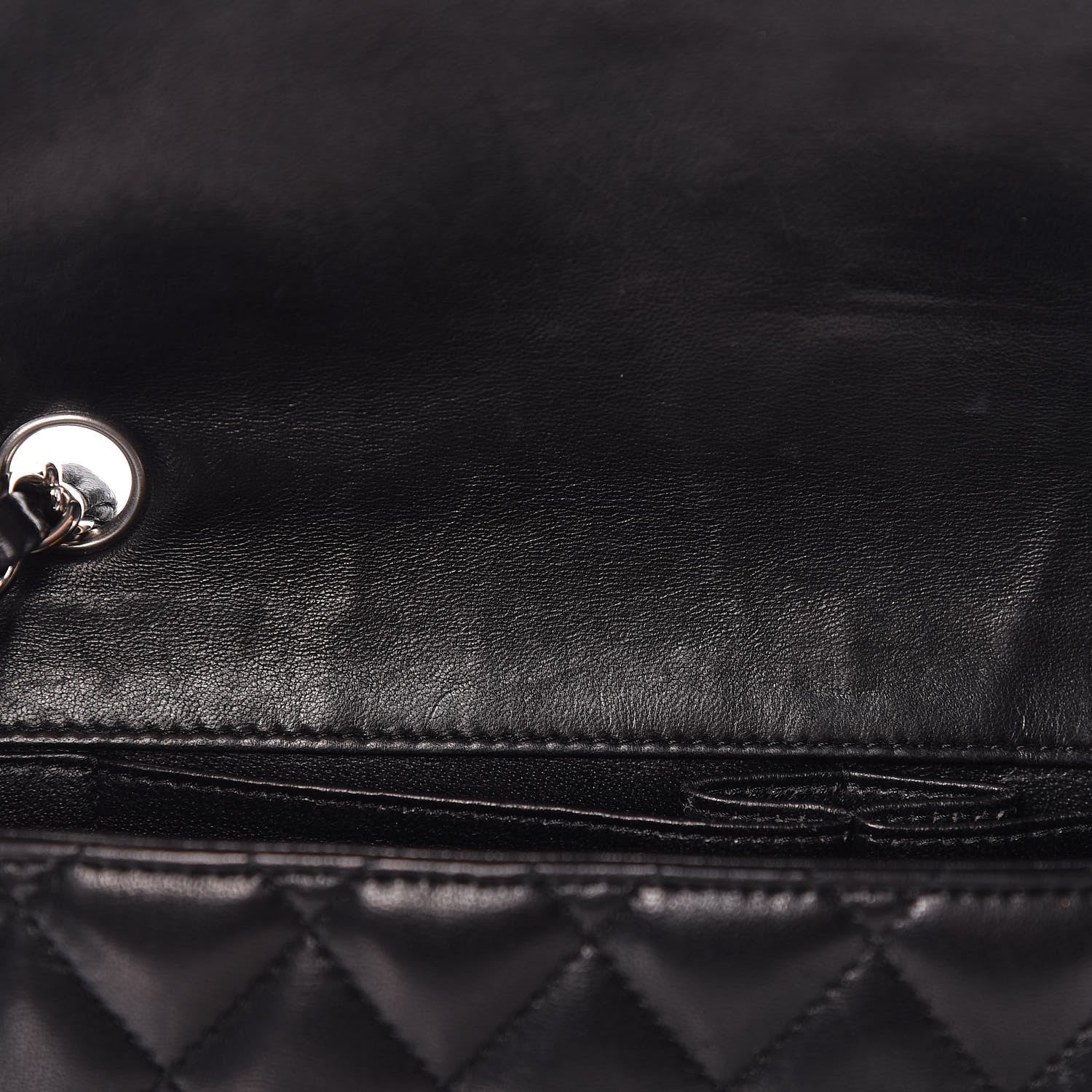 Chanel Lambskin Quilted East West Flap Black 8 of 12