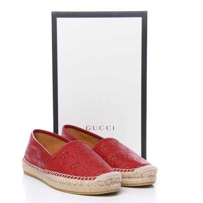 Gucci Guccissima Signature Espadrilles 38.5 Hibiscus Red 10 of 12