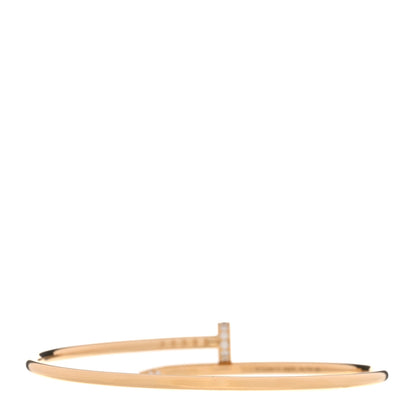Cartier 18K Yellow Gold Diamond Small Juste Un Clou Bracelet 17 2 of 5