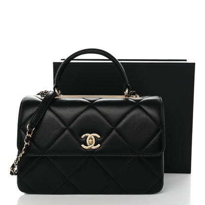 Chanel Lambskin Quilted Medium Trendy CC Flap Dual Handle Bag Black 13 of 13