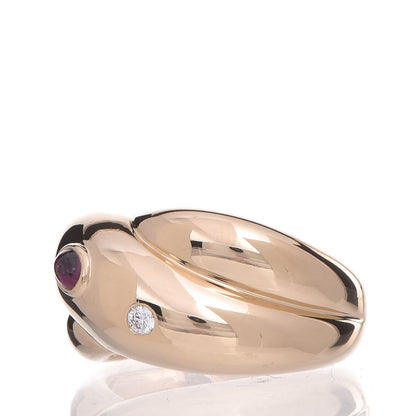 Cartier 18K Yellow Gold Diamond Ruby Colisee Ring 48 4.5 3 of 5