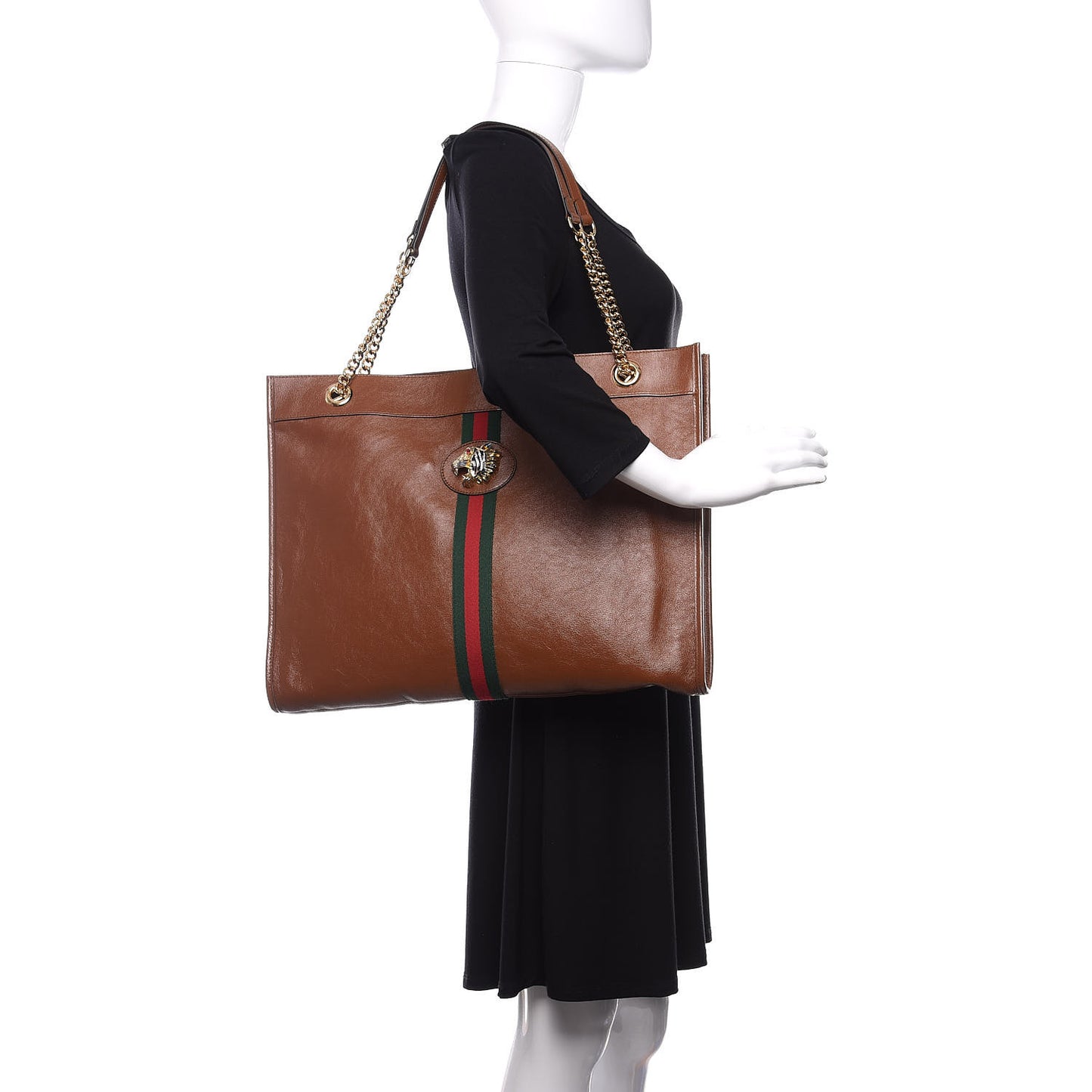 Calfskin Large Rajah Chain Tote Cuir