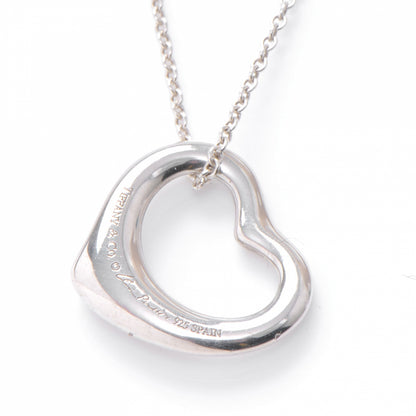 Tiffany Sterling Silver 16mm Elsa Peretti Open Heart Pendant Necklace 3 of 5