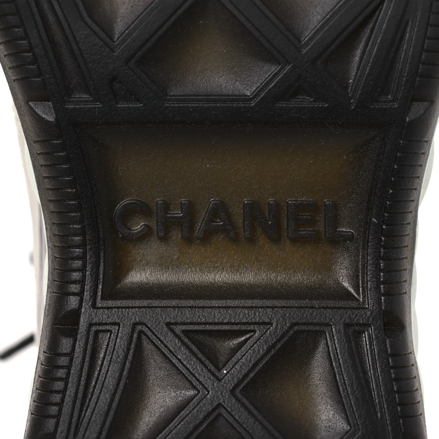 Chanel Fabric Suede Calfskin CC Sneakers 41 White Light Grey 8 of 11