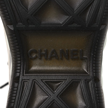 Chanel Fabric Suede Calfskin CC Sneakers 41 White Light Grey 8 of 11