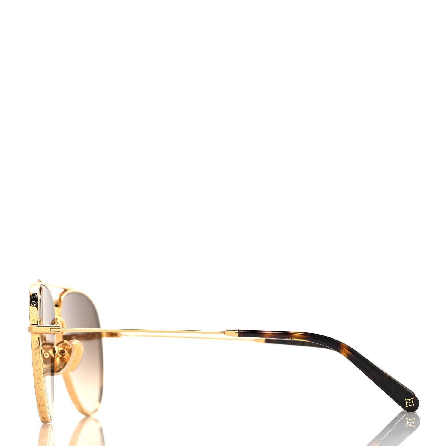 Louis Vuitton Metal The LV Pilot Sunglasses Z1620U Gradient Brown Monogram 3 of 8