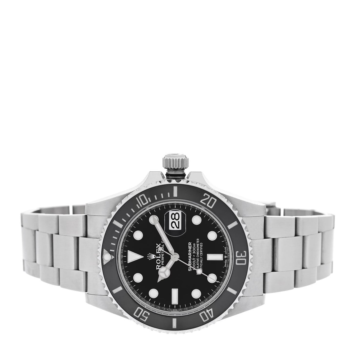 Stainless Steel 41mm Oyster Perpetual Submariner Date Watch Black 126610LN