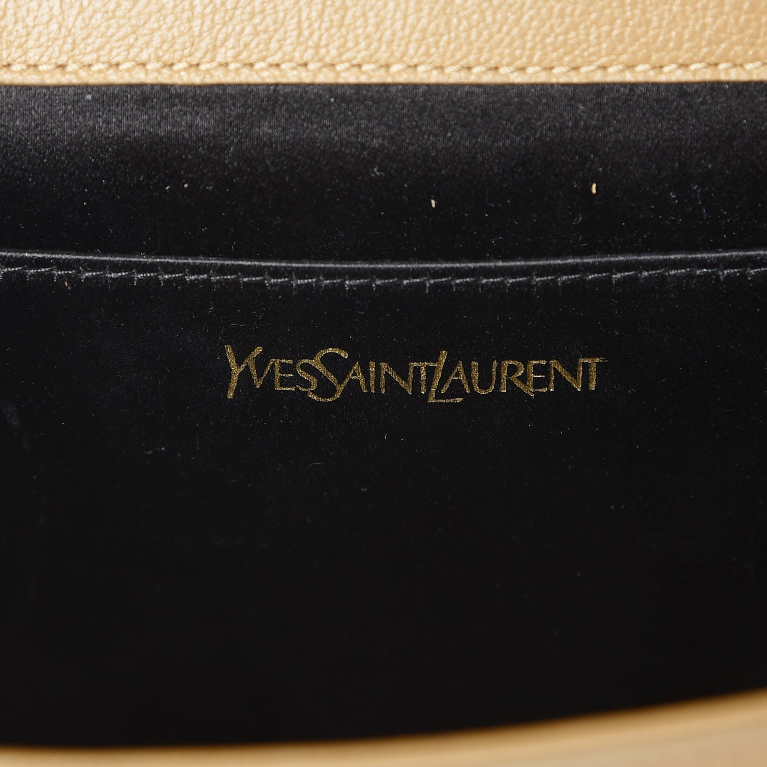 Saint Laurent Calfskin Monogram Large Belle De Jour Clutch Beige 6 of 8
