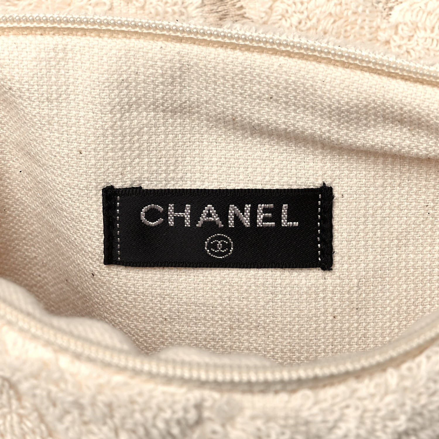 Chanel Terry Cotton CC Beach Tote Towel Set Ivory 11 of 17
