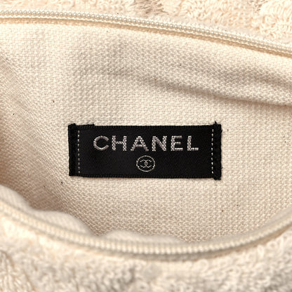 Chanel Terry Cotton CC Beach Tote Towel Set Ivory 11 of 17