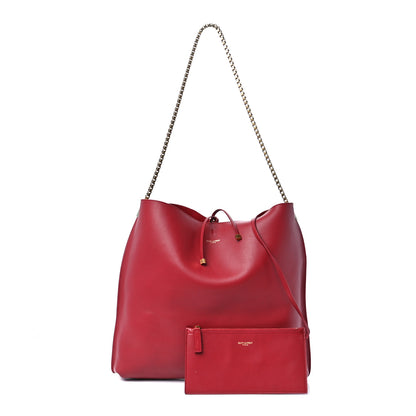 Saint Laurent Calfskin Medium Suzanne Hobo Opyum Red 1 of 10