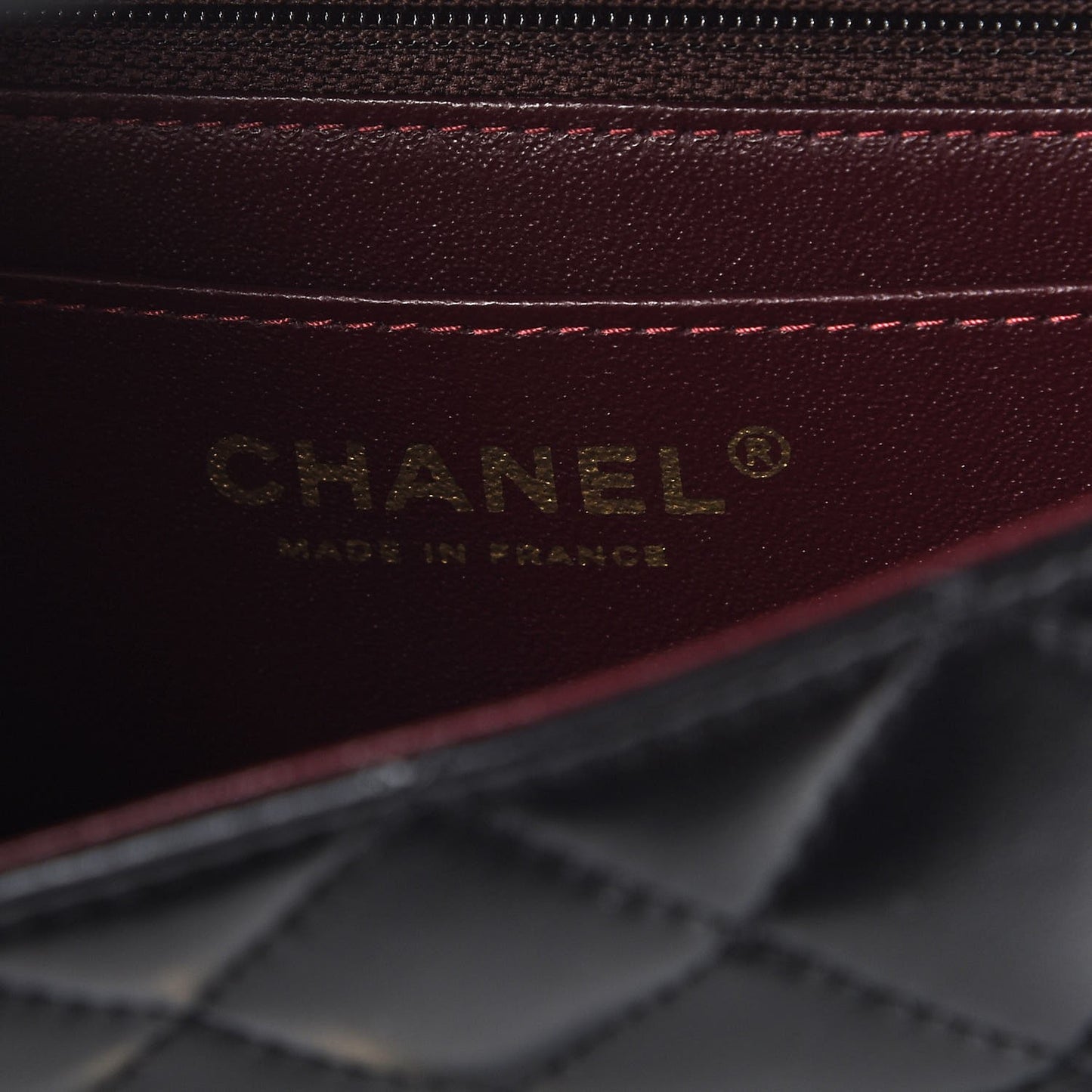 Lambskin Quilted Mini Rectangular Flap Black