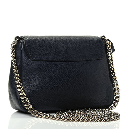 Gucci Pebbled Calfskin Small Soho Flap Crossbody Blue 2 of 4
