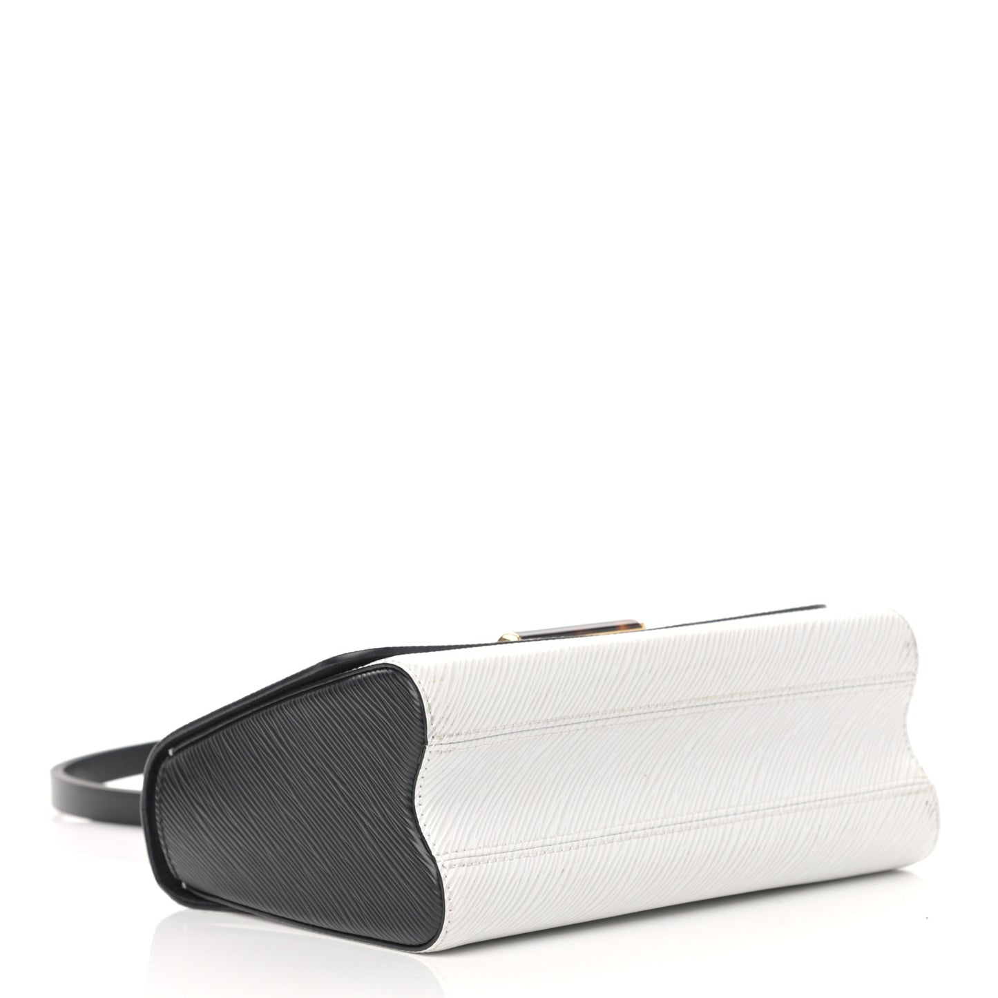 Epi Tortoiseshell Twist Shoulder Bag MM Black White