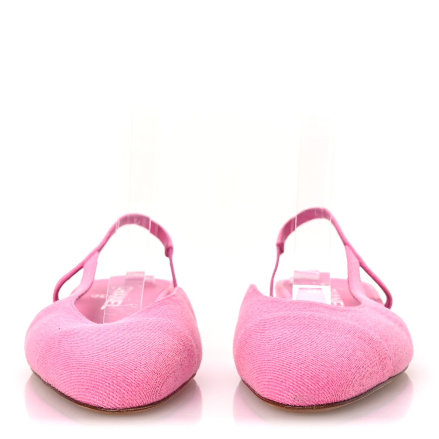 Denim Cap Toe CC Slingback Flat 40 Neon Pink