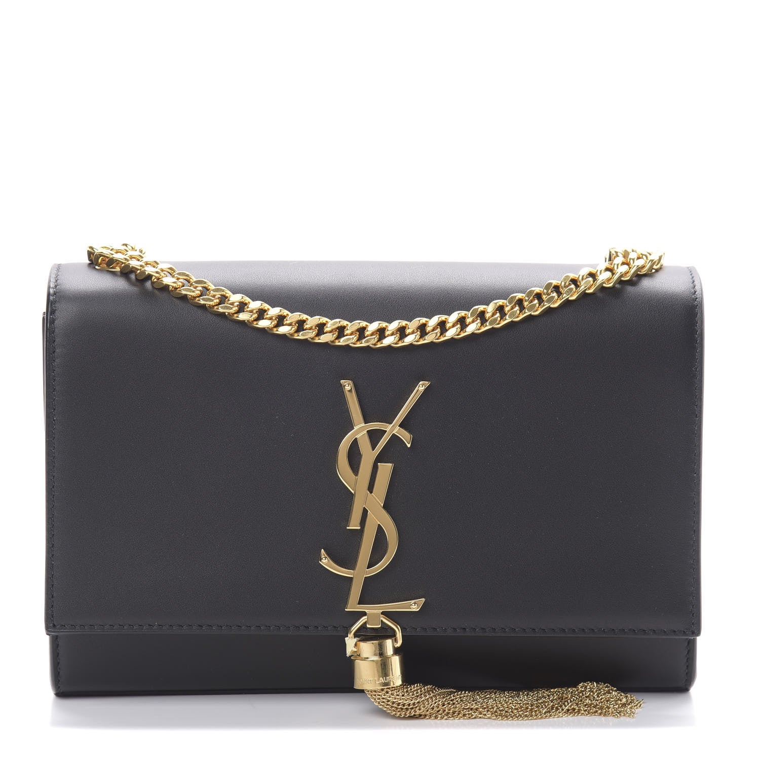 Saint Laurent Calfskin Small Classic Monogram Kate Tassel Satchel Black 1 of 11