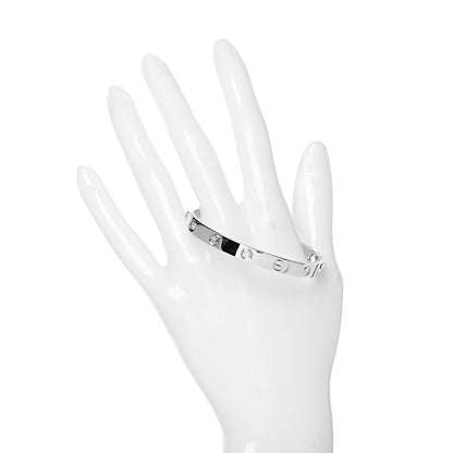 Cartier 18K White Gold 6 Diamond LOVE Bracelet 16 2 of 7
