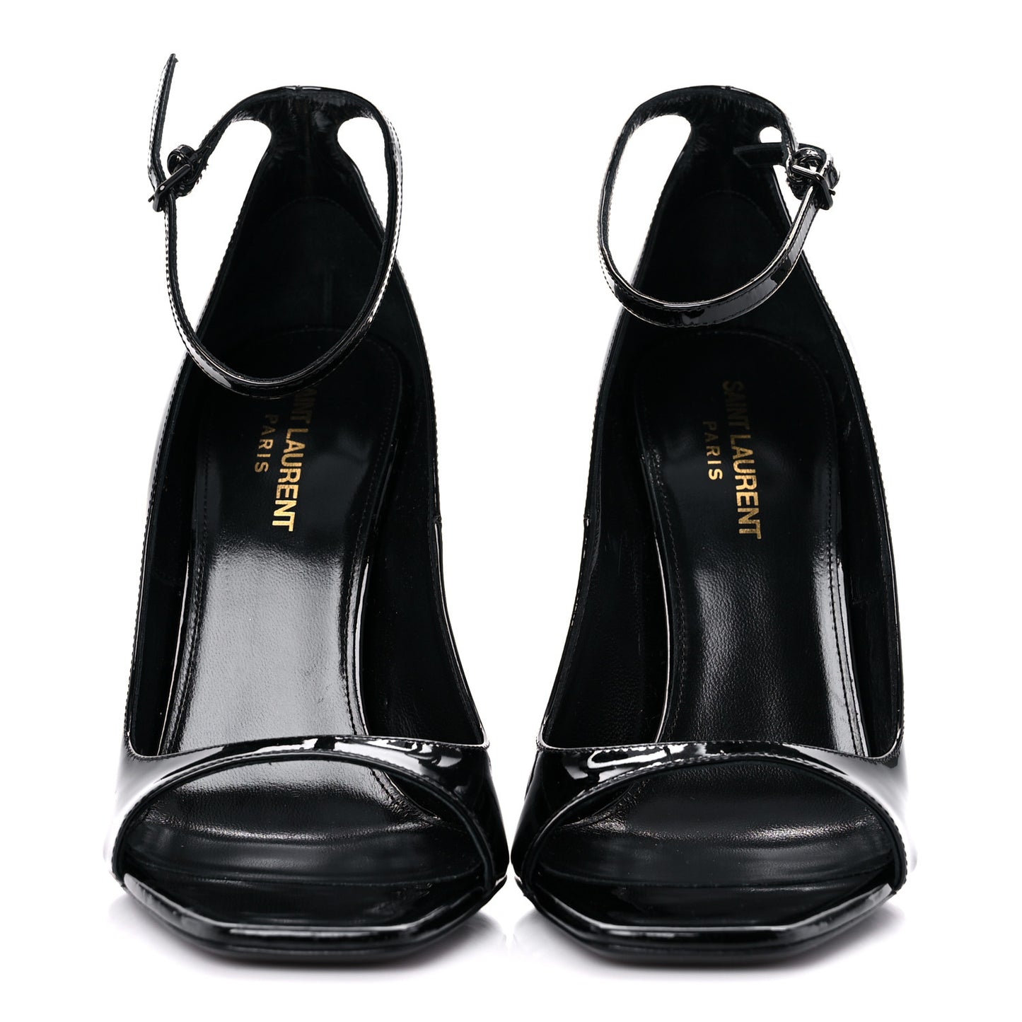 Patent Calfskin Opyum 110 Sandals 39 Black