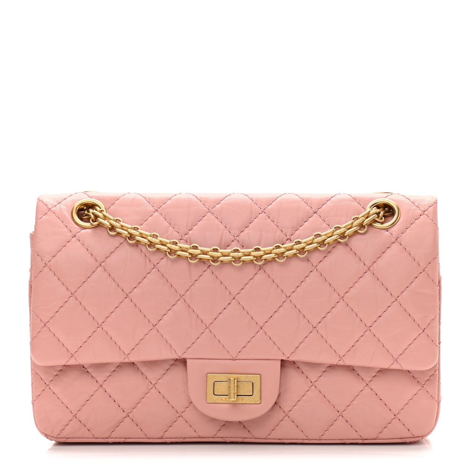Chanel Aged Calfskin Quilted 2.55 Reissue 225 Flap Pink 1 of 11