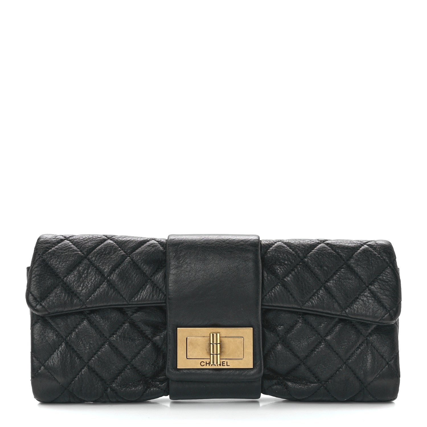 Chanel Sheepskin Mademoiselle Clutch Black 1 of 12