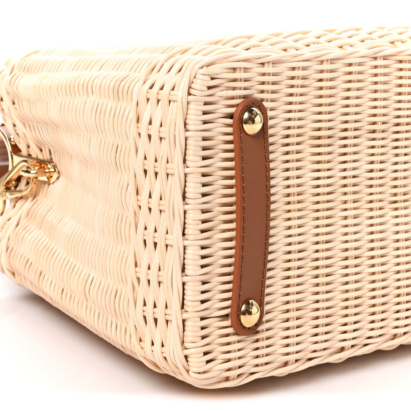 Rattan Calfskin Capucines BB Tan