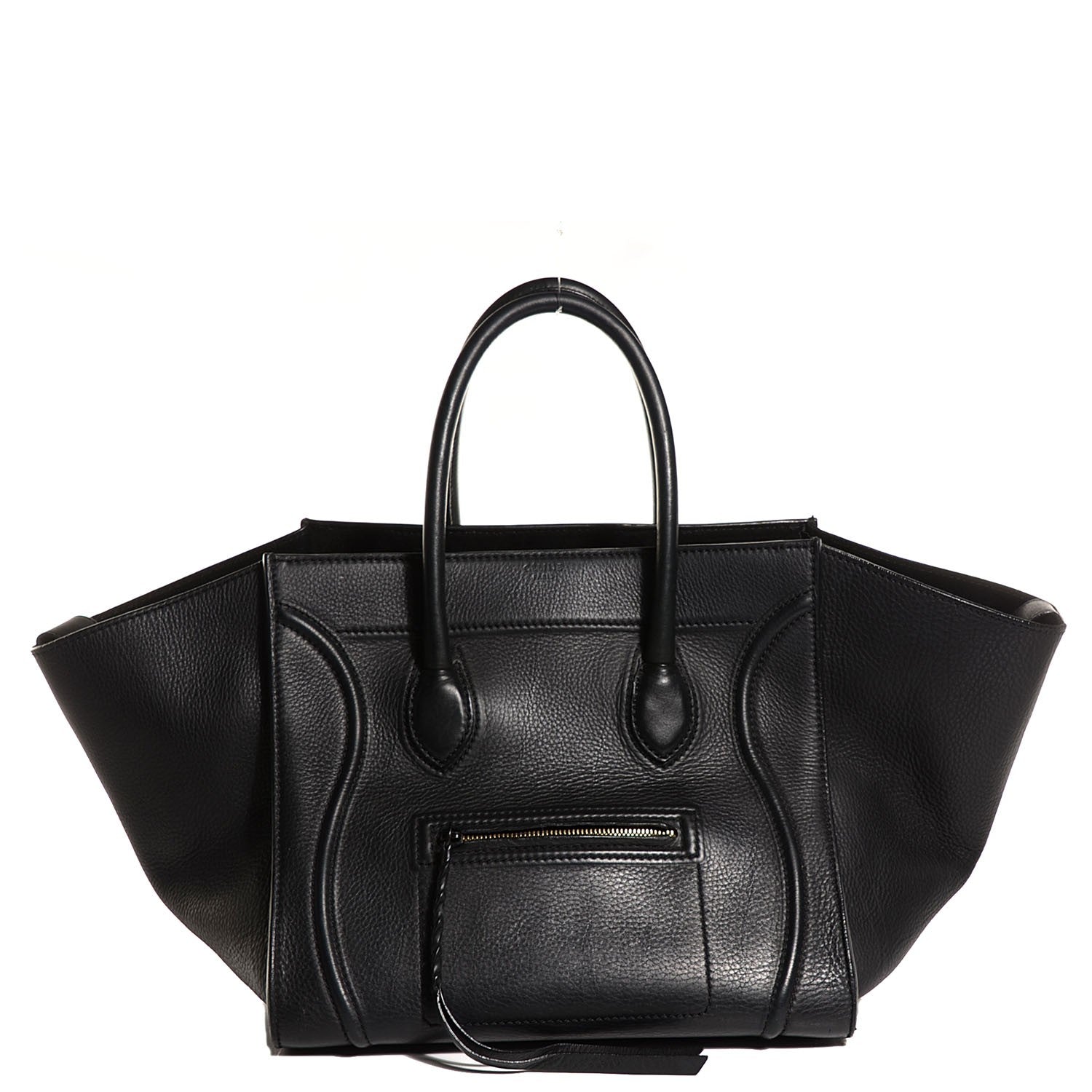 Celine Supple Calfskin Medium Phantom Luggage Black 1 of 8