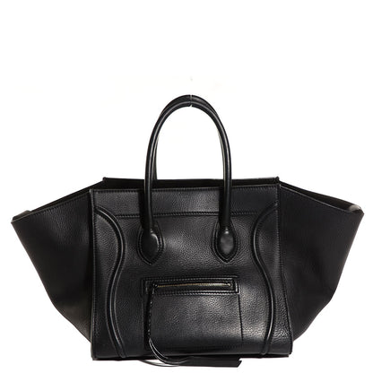 Celine Supple Calfskin Medium Phantom Luggage Black 1 of 8