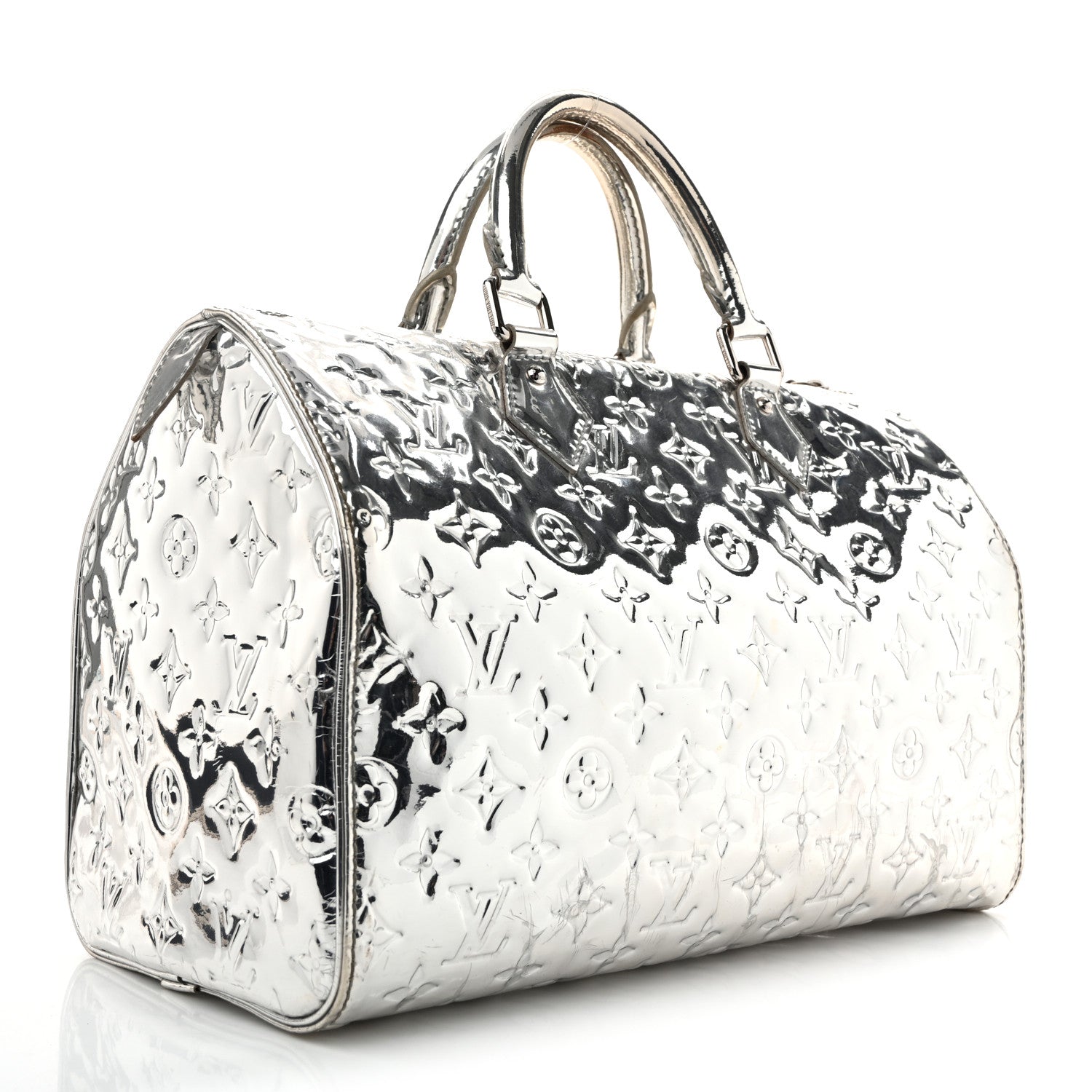 Louis Vuitton Monogram Miroir Speedy 30 Silver 3 of 16