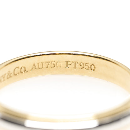 Tiffany Platinum 18K Yellow Gold 3mm Milgrain Wedding Band Ring 57 8 5 of 5