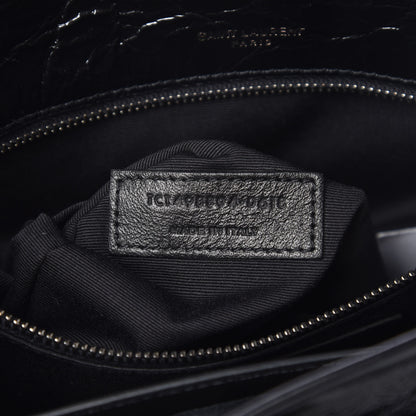 Saint Laurent Crinkled Calfskin Matelasse Monogram Medium Niki Chain Satchel Black 8 of 10